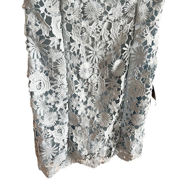 Lulus Romance Language Light Blue Backless Lace Dress Size Medium - Picture 8 of 12